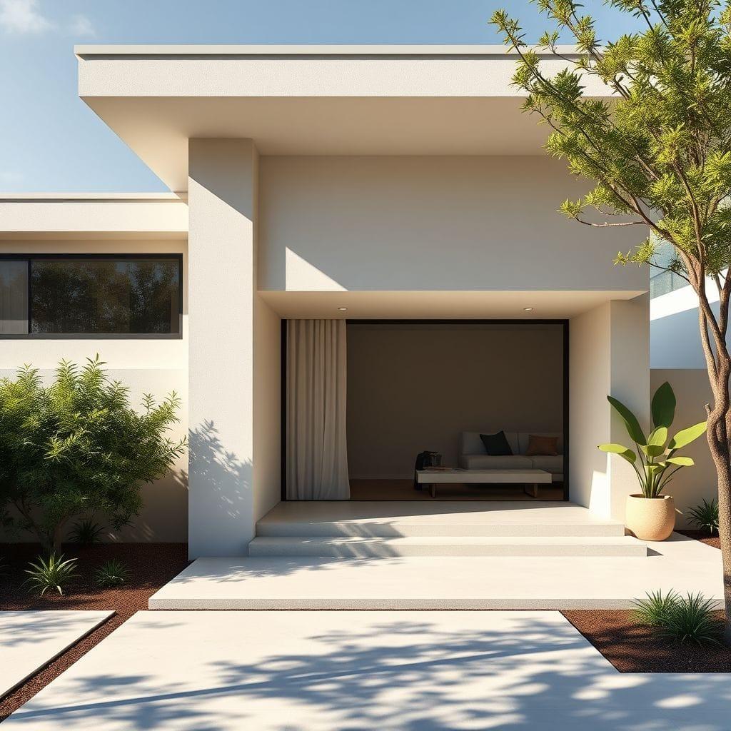 Minimalist house exterior - AI Generated