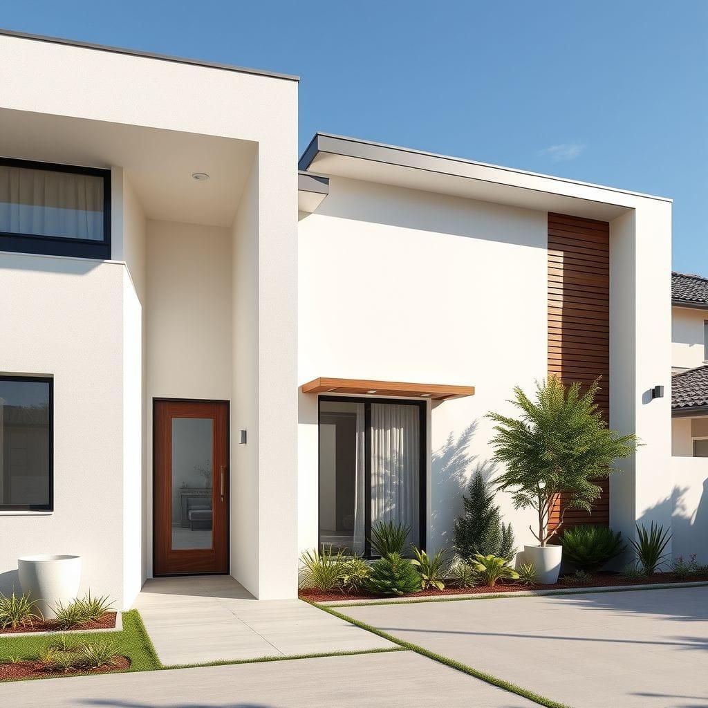 Minimalist house exterior - AI Generated