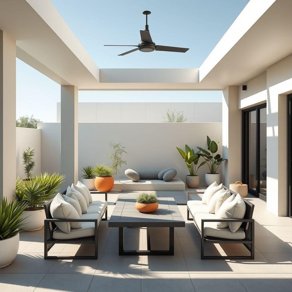 Minimalist outdoor patio - AI Generated