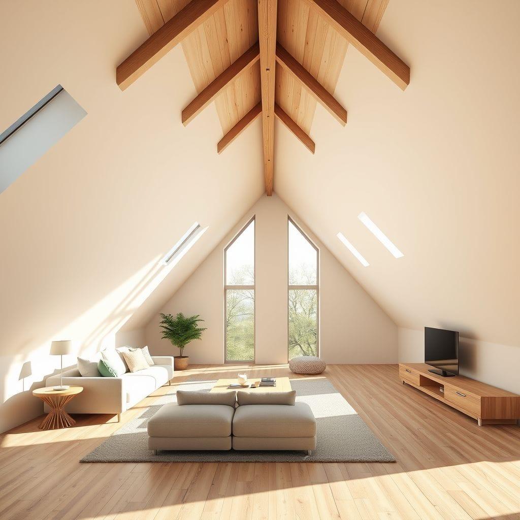Modern attic - AI Generated
