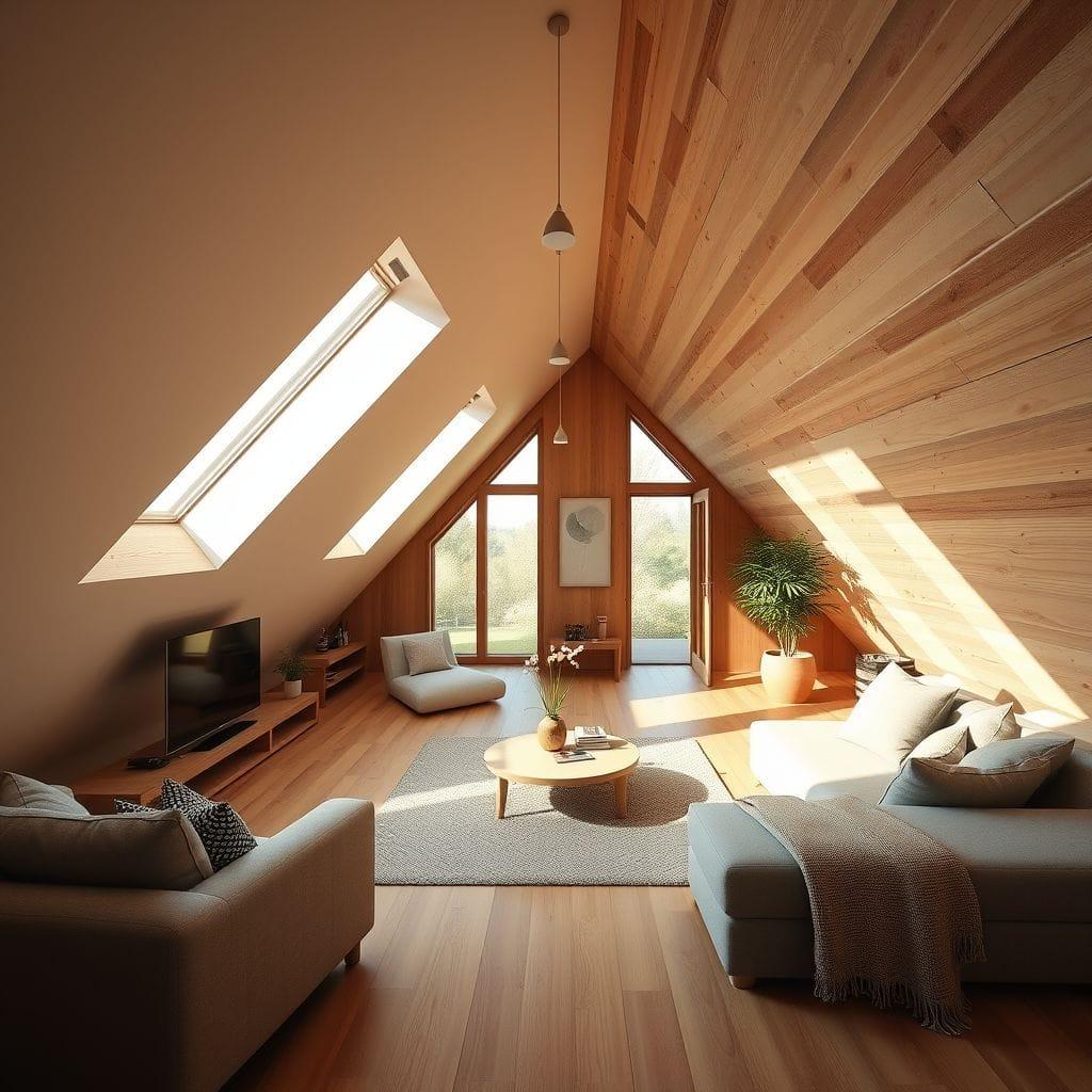 Modern attic - AI Generated