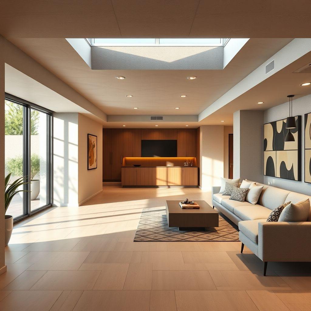 Modern basement - AI Generated