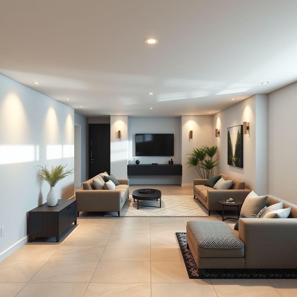 Modern basement - AI Generated