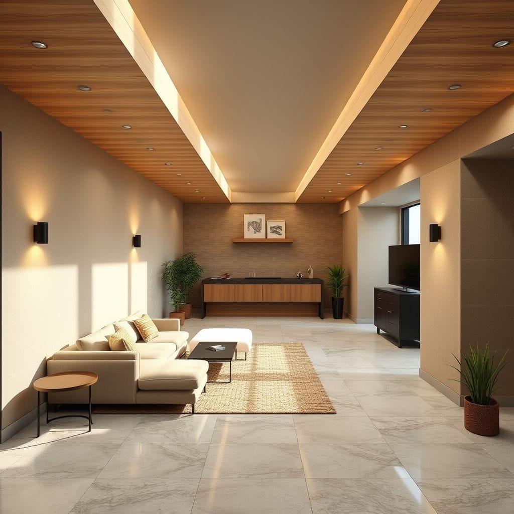 Modern basement - AI Generated