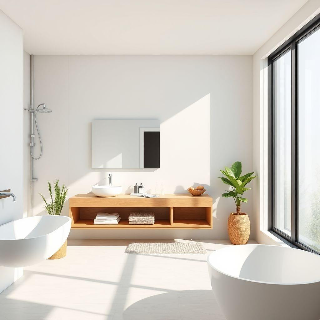 Modern bathroom - AI Generated