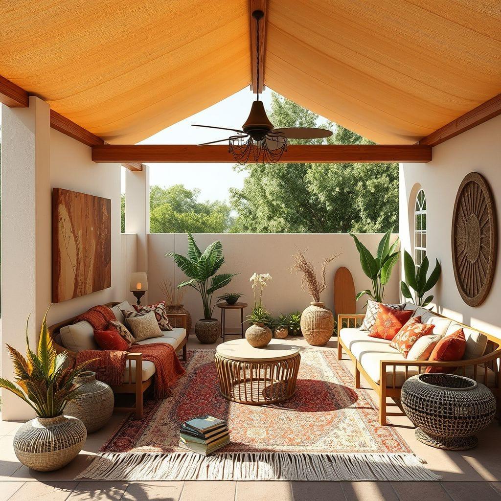 Modern Boho carport - AI Generated