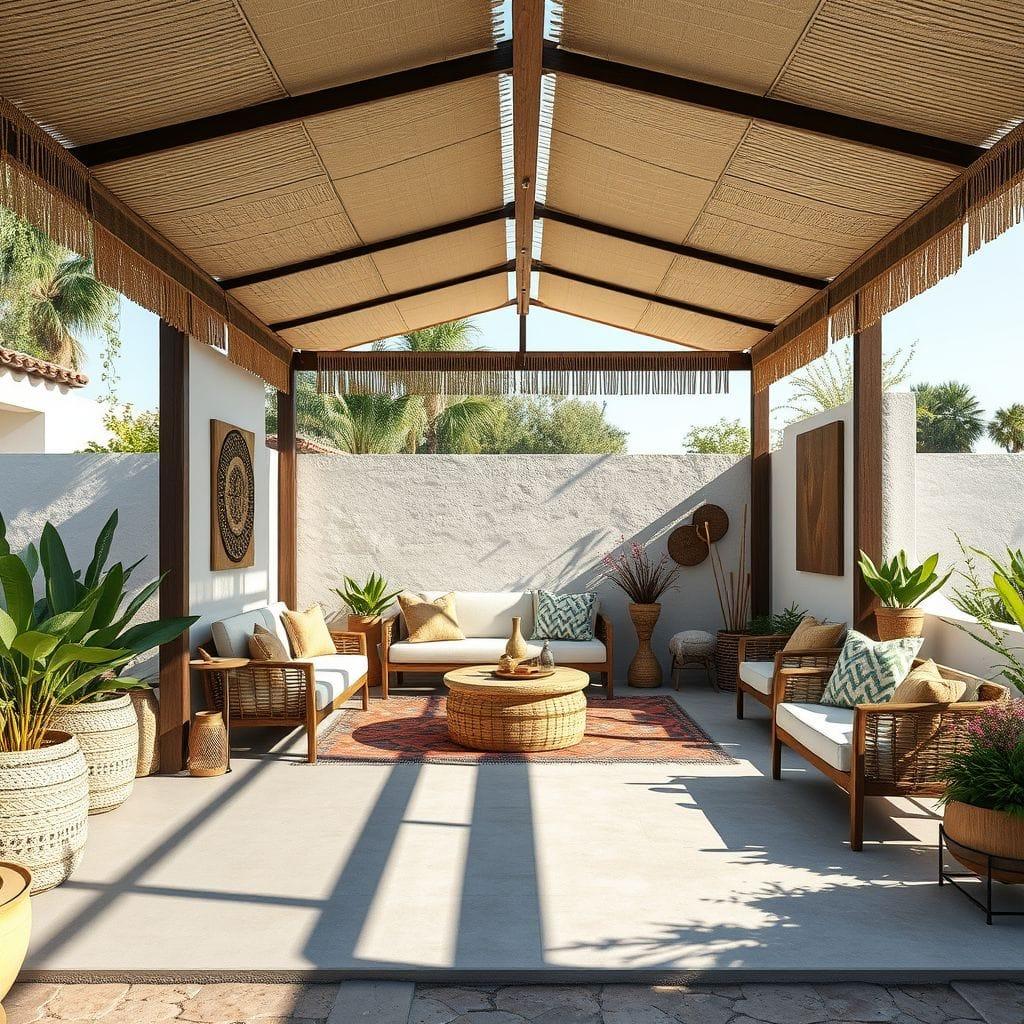 Modern Boho carport - AI Generated