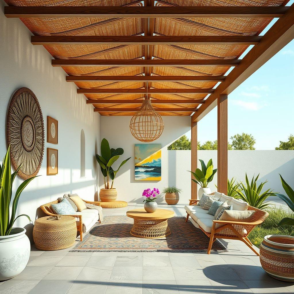 Modern Boho carport - AI Generated