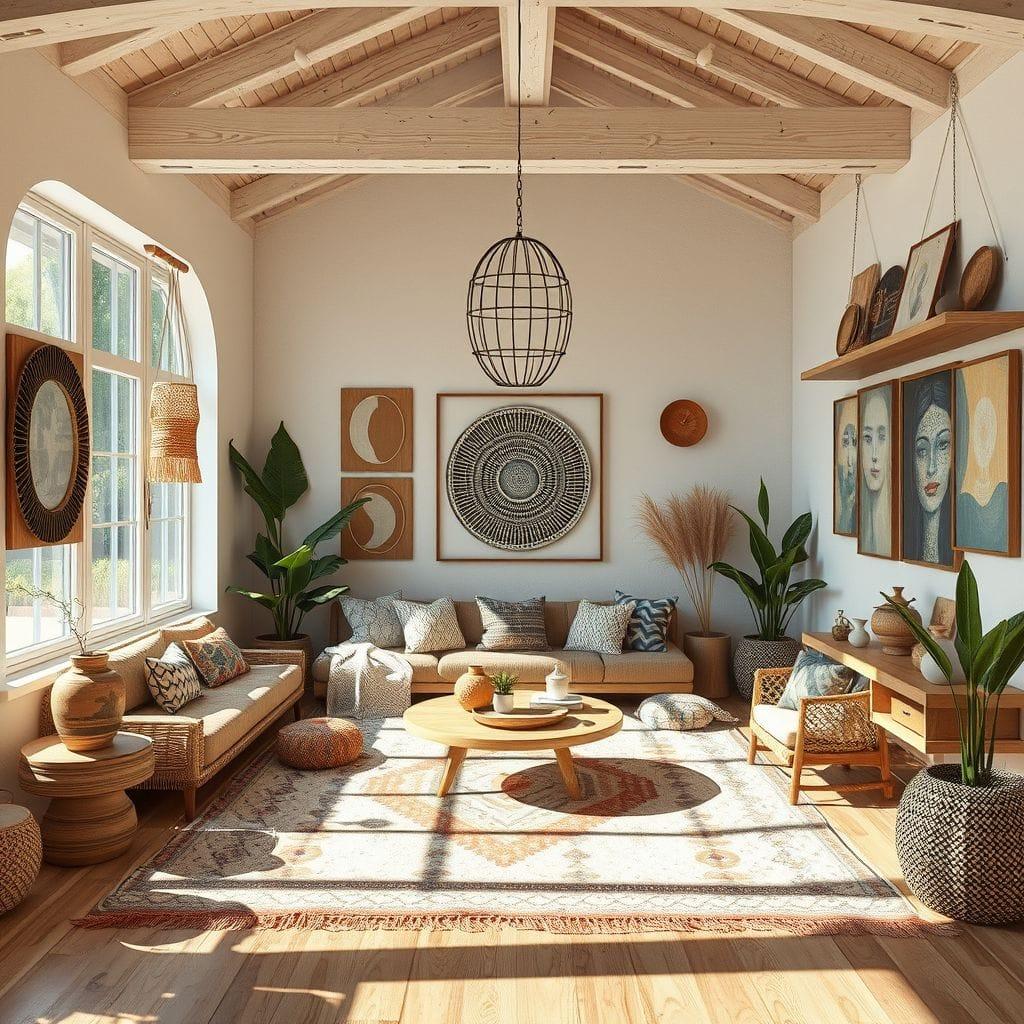 Modern Boho drop zone - AI Generated