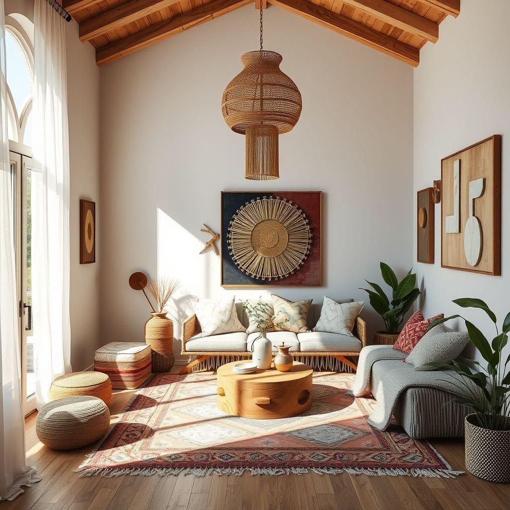 Modern Boho drop zone - AI Generated