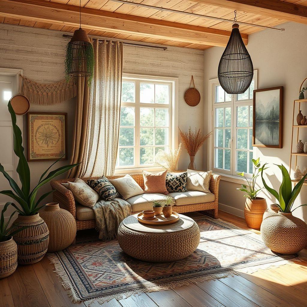 Modern Boho drop zone - AI Generated