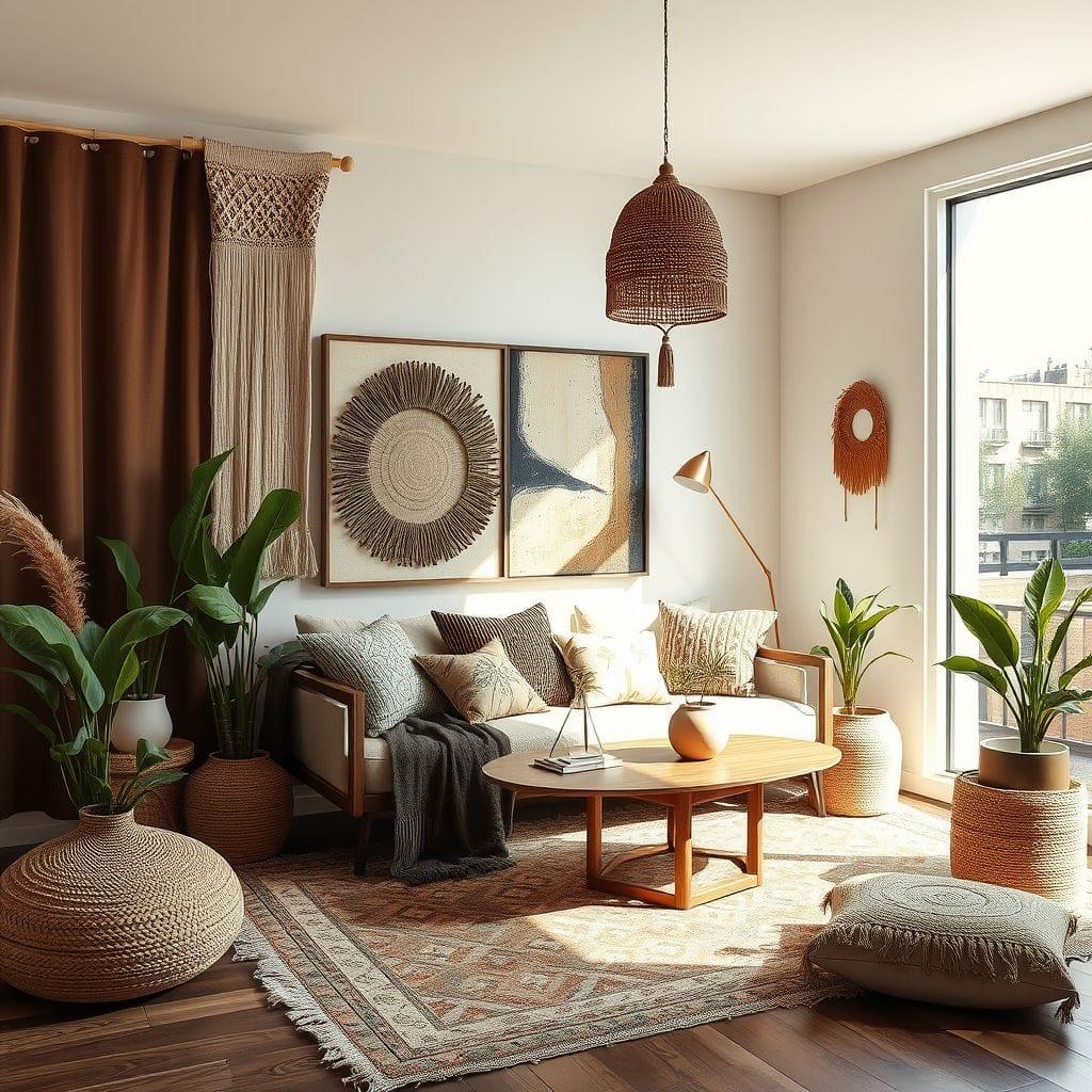 Modern Boho drop zone - AI Generated