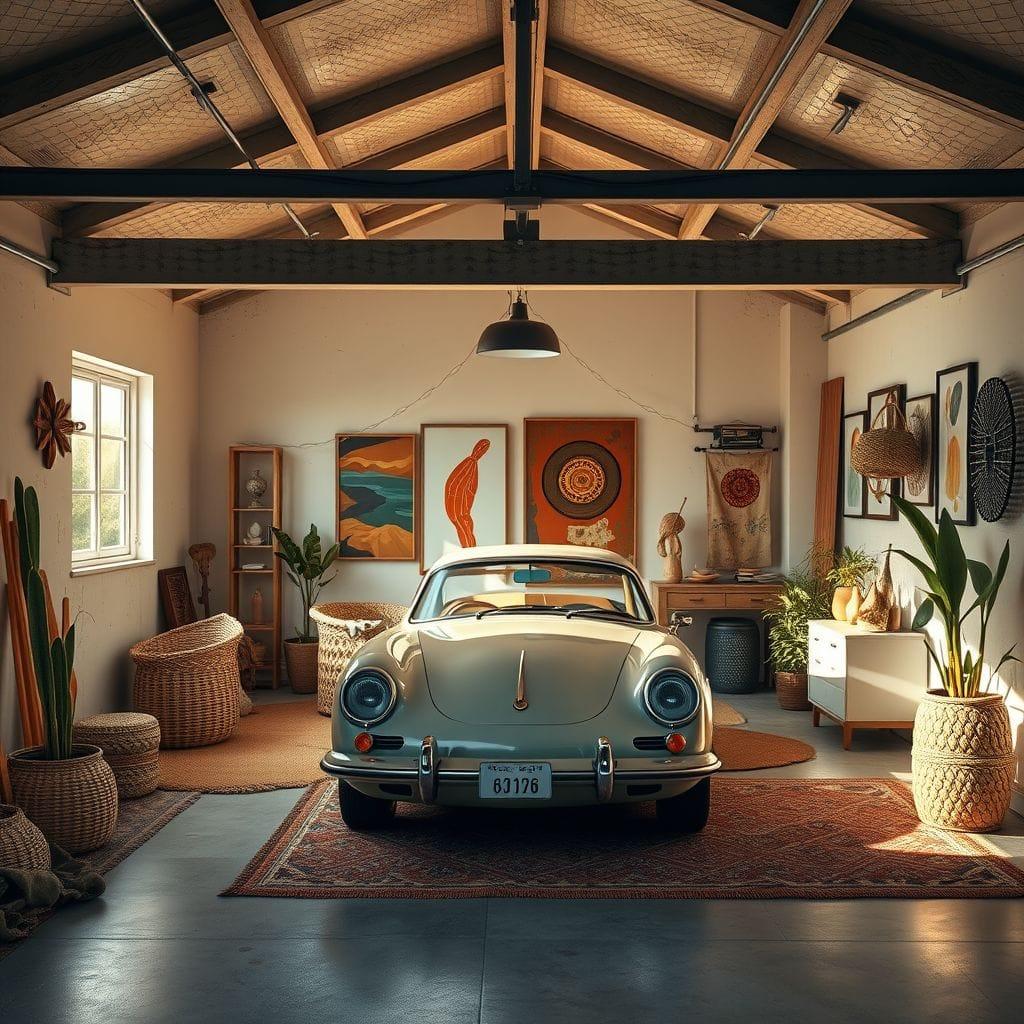 Modern Boho garage - AI Generated