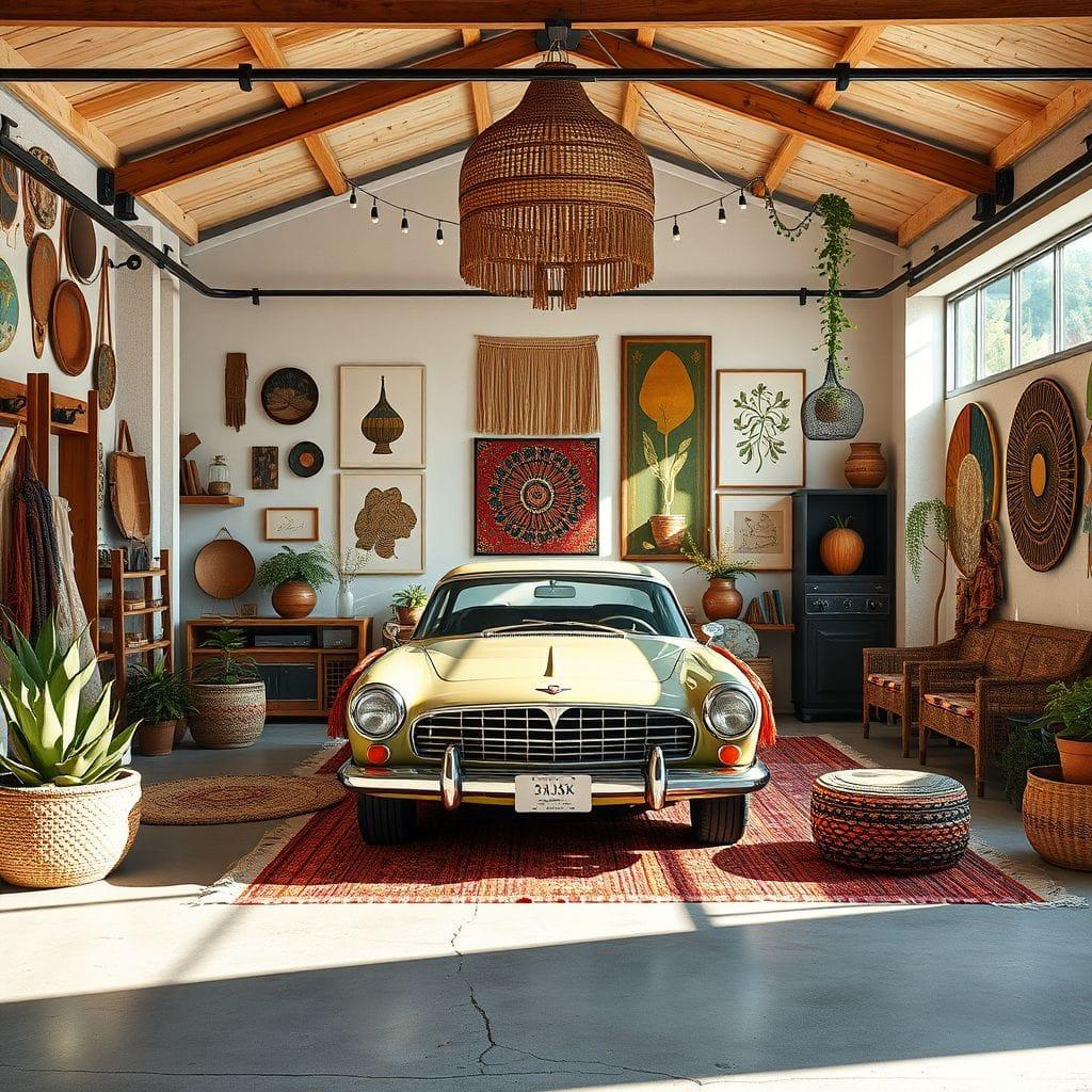 Modern Boho garage - AI Generated