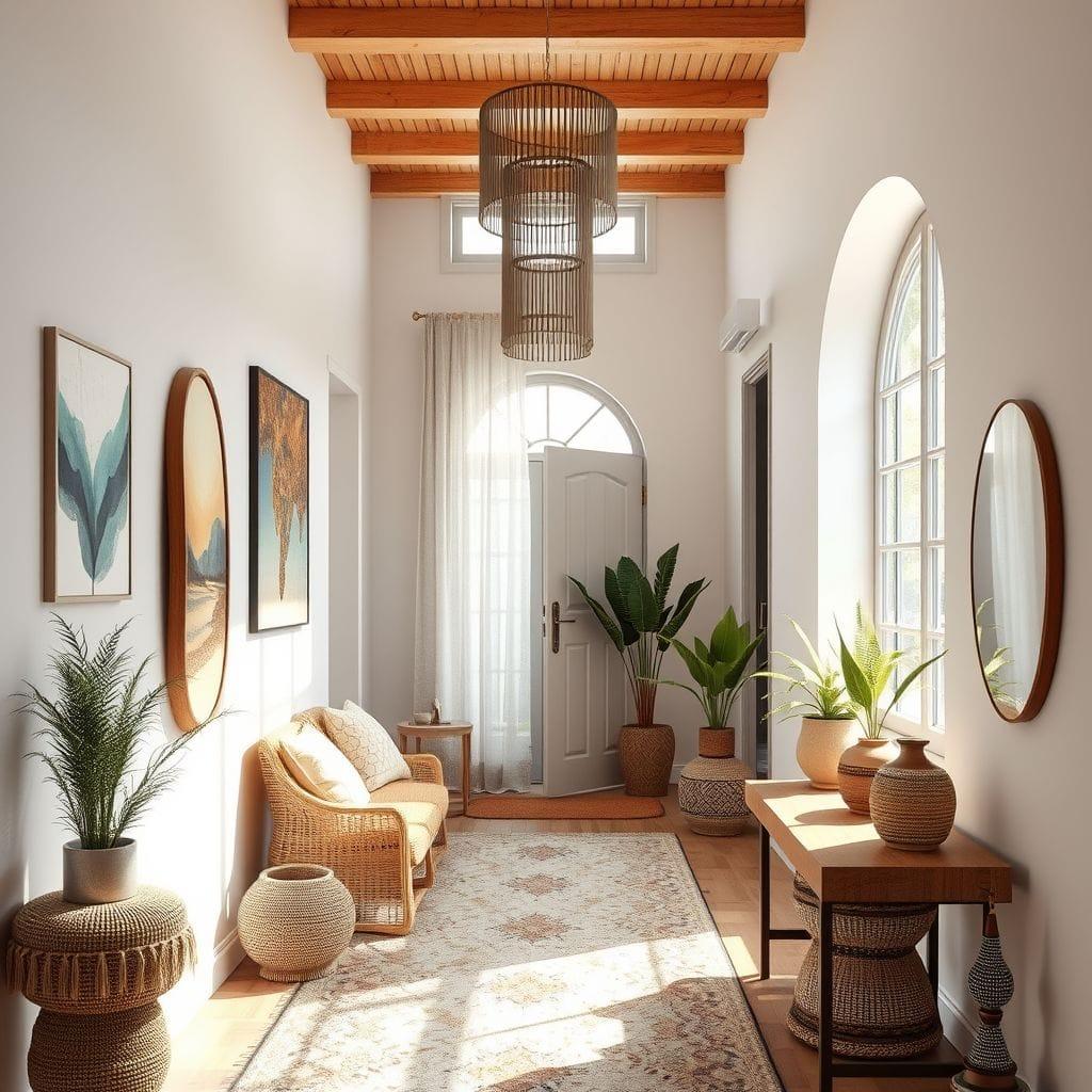 Modern Boho hallway - AI Generated