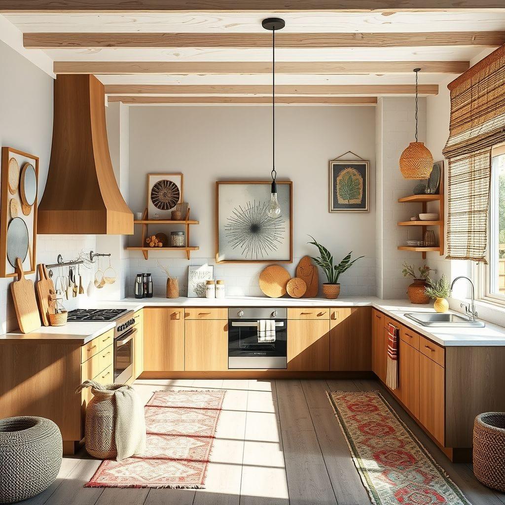 Modern Boho kitchen - AI Generated