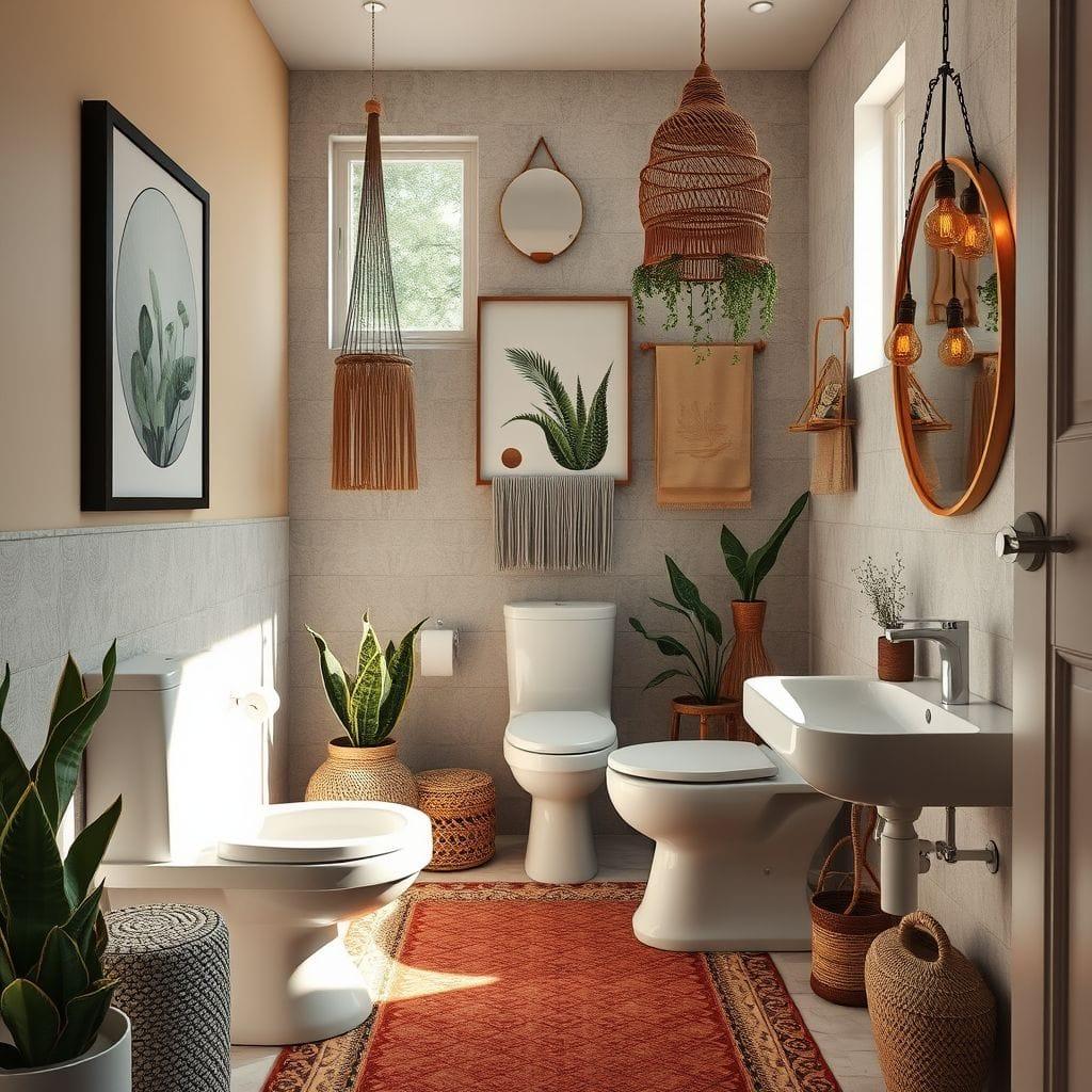 Modern Boho toilet - AI Generated
