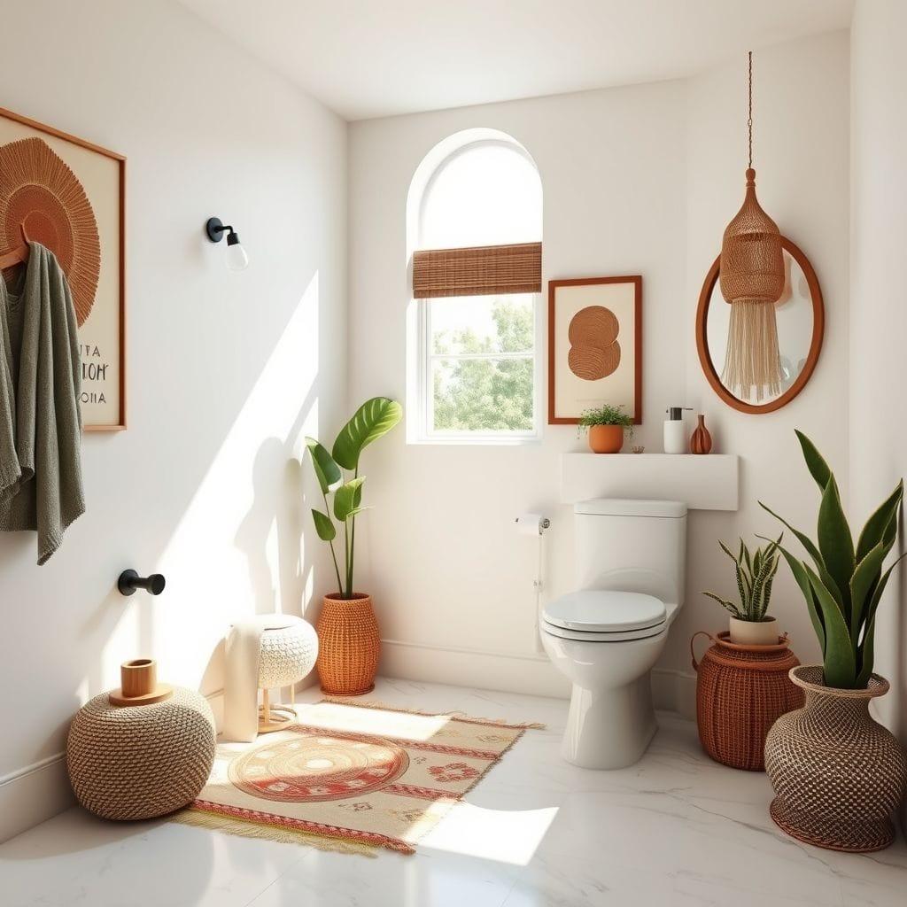 Modern Boho toilet - AI Generated