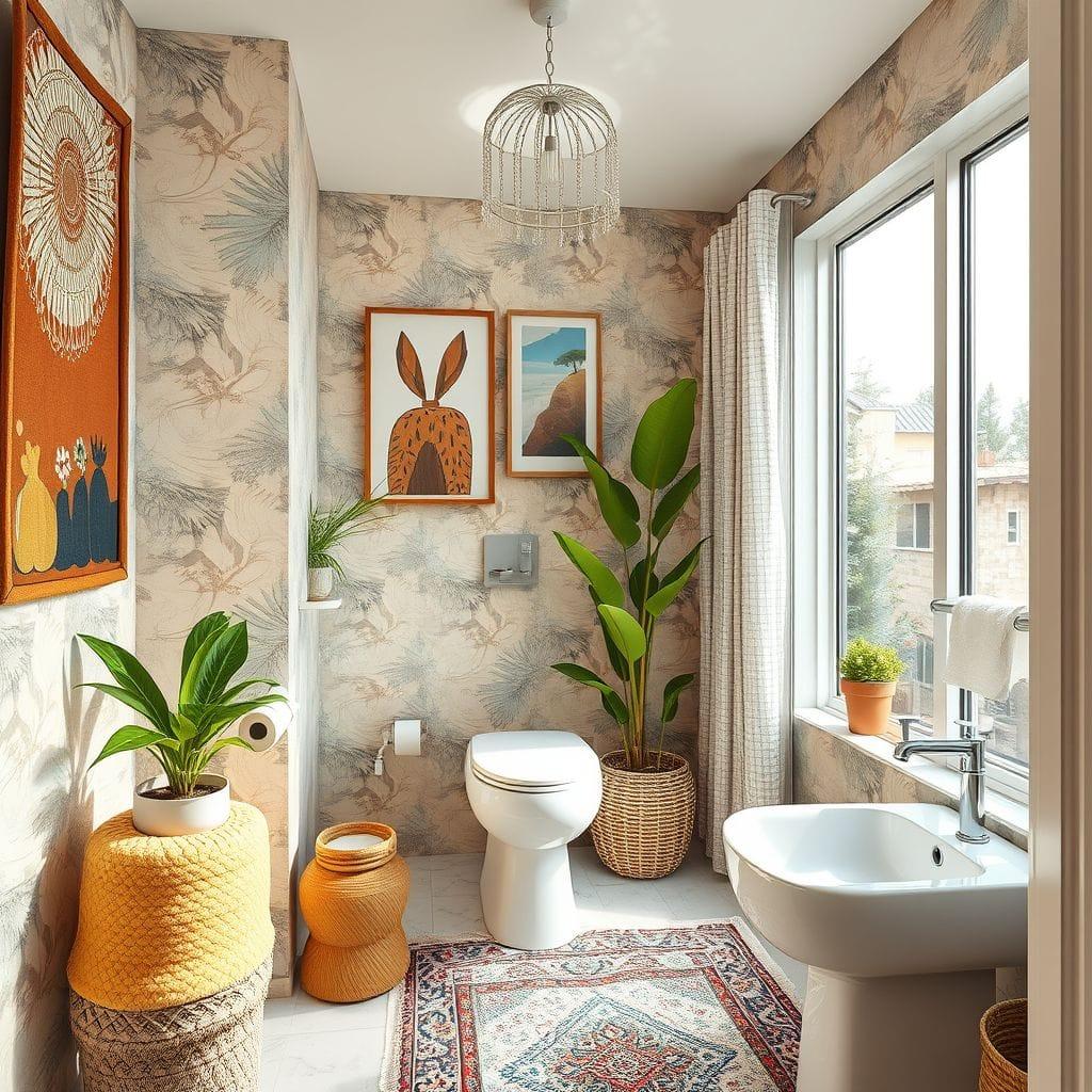 Modern Boho toilet - AI Generated