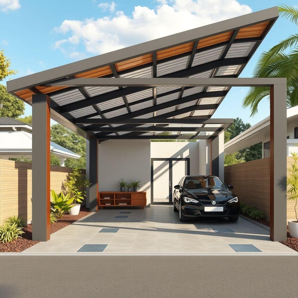 Modern carport - AI Generated