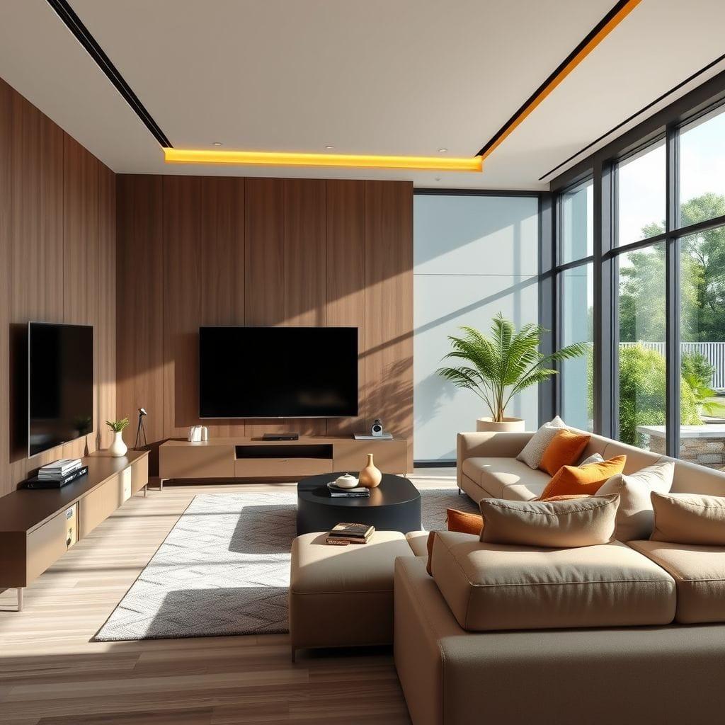 Modern entertainment room - AI Generated