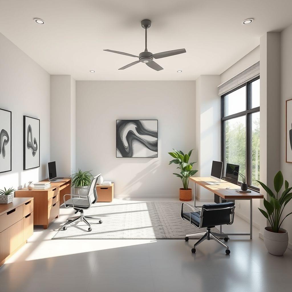 Modern home office - AI Generated