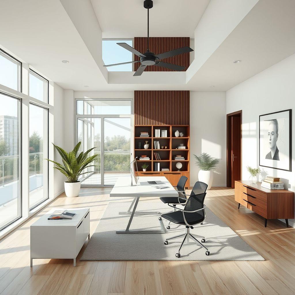 Modern home office - AI Generated