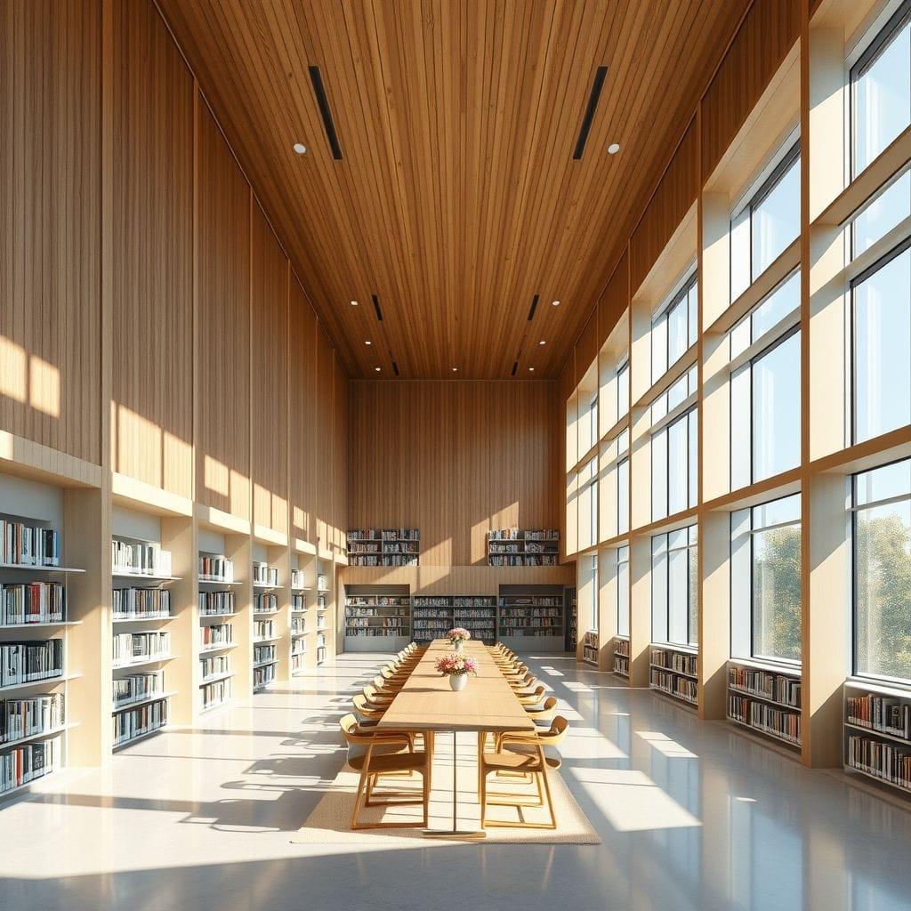Modern library - AI Generated