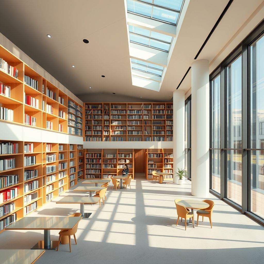 Modern library - AI Generated