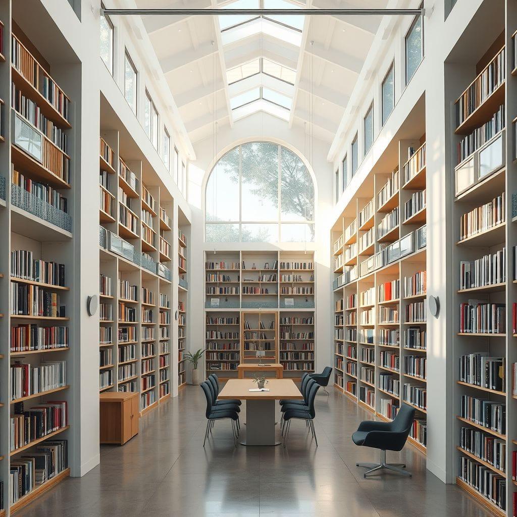 Modern library - AI Generated