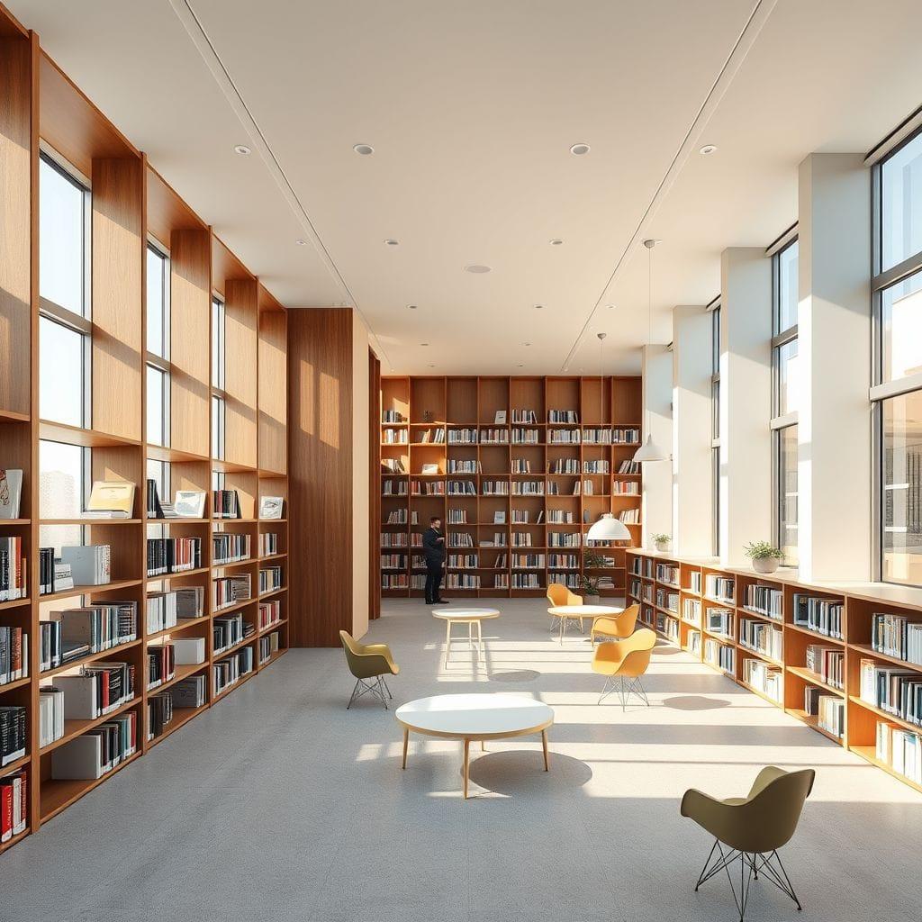 Modern library - AI Generated