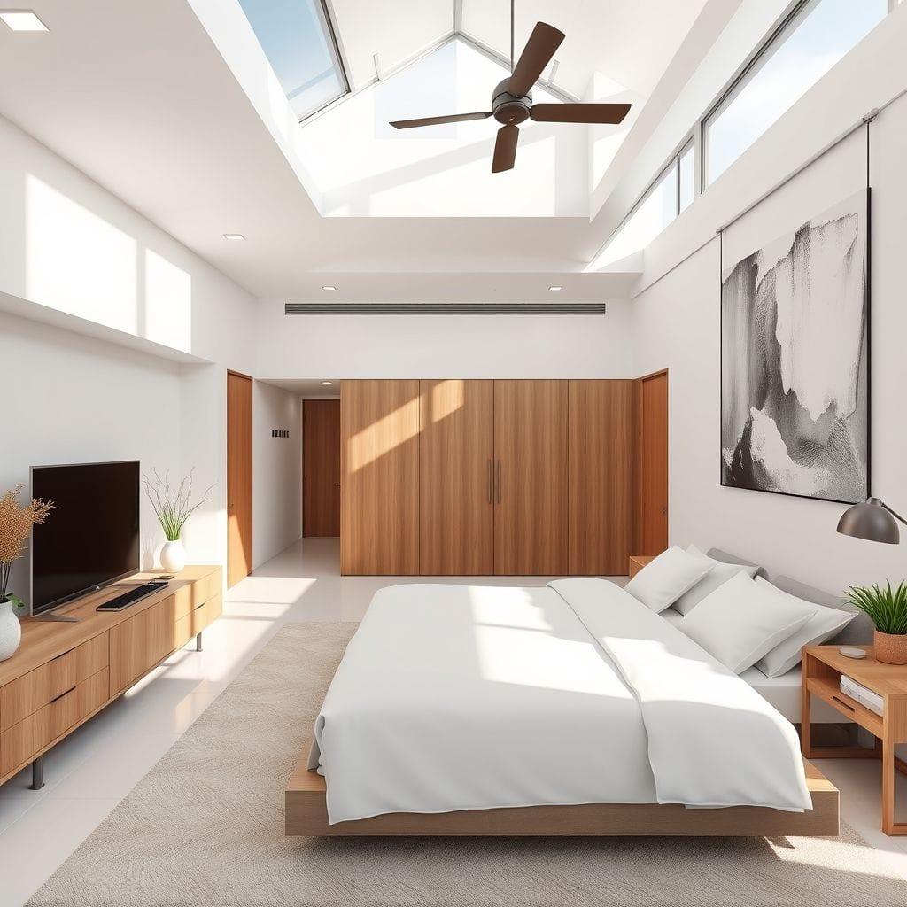 Modern master bedroom - AI Generated