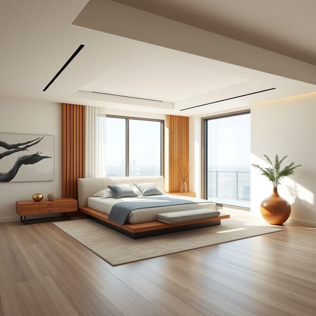 Modern master bedroom - AI Generated