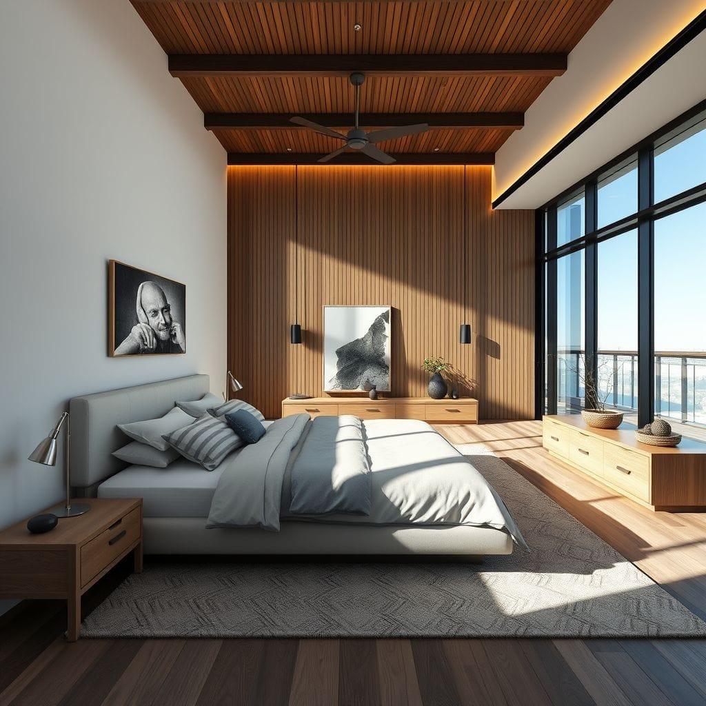Modern master bedroom - AI Generated