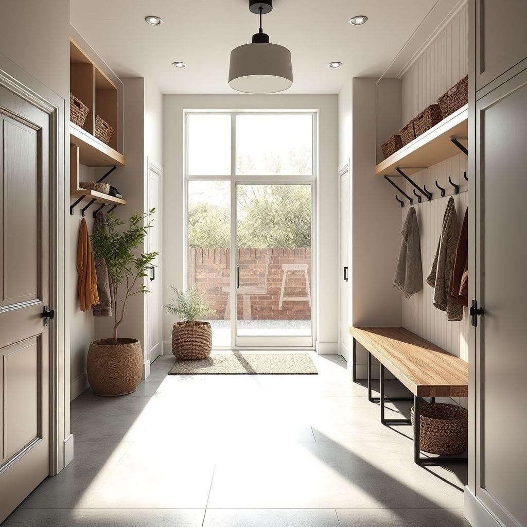 Modern mudroom - AI Generated