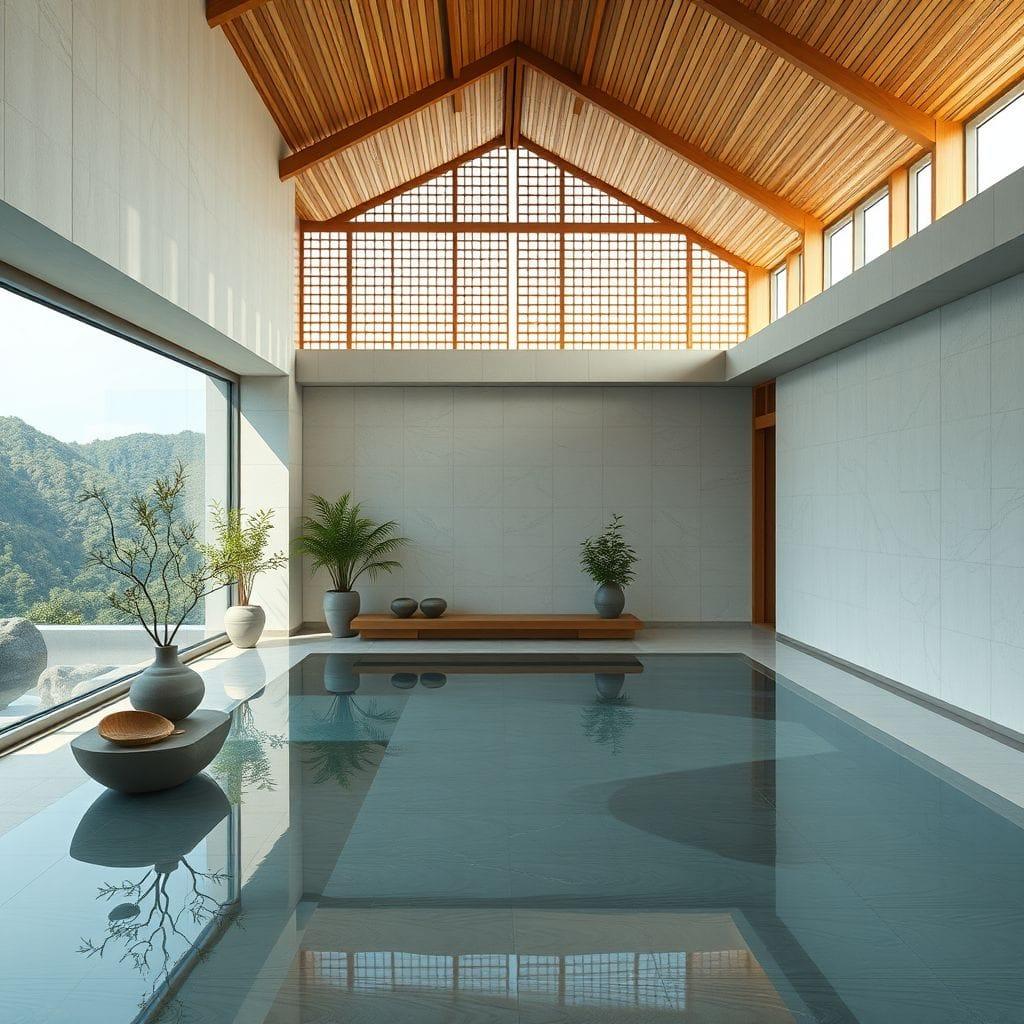 Modern onsen - AI Generated