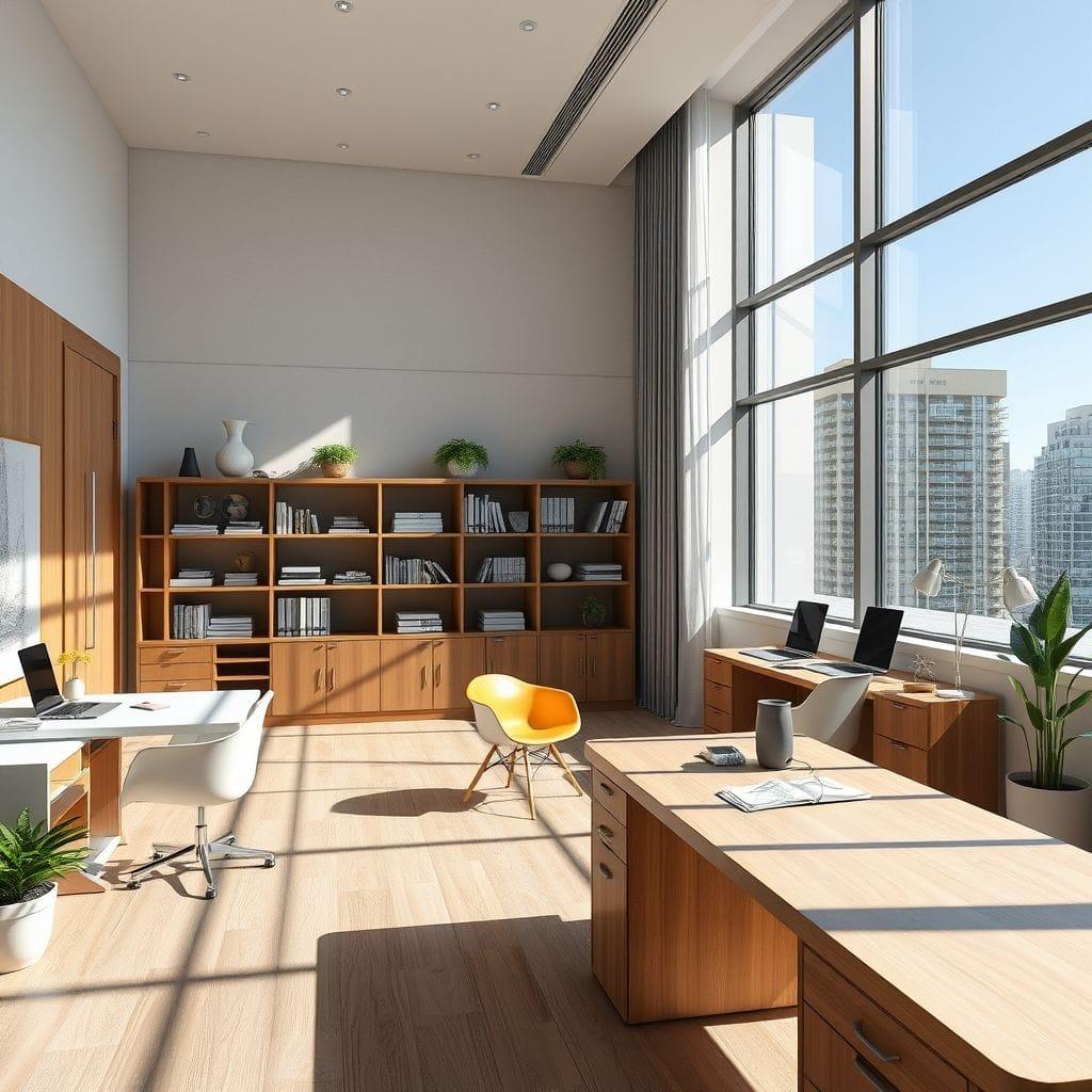 Modern study room - AI Generated