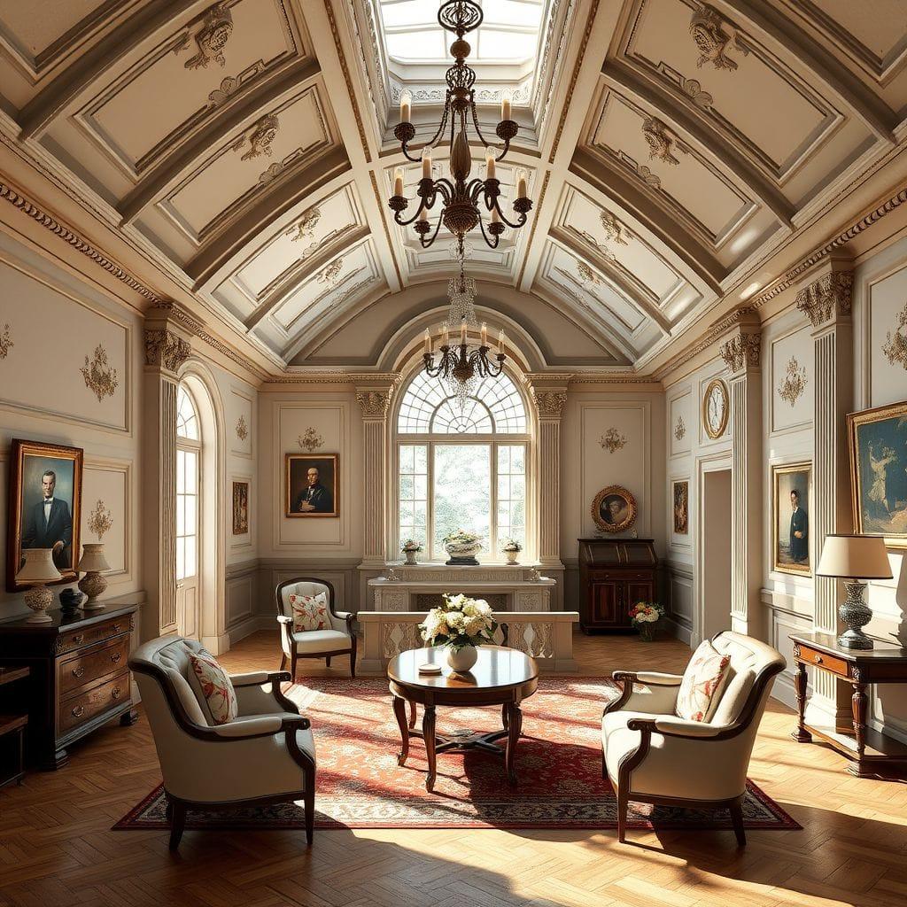 Neoclassic attic - AI Generated