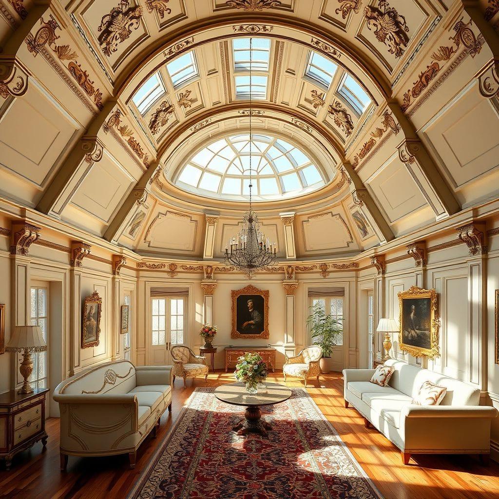 Neoclassic attic - AI Generated