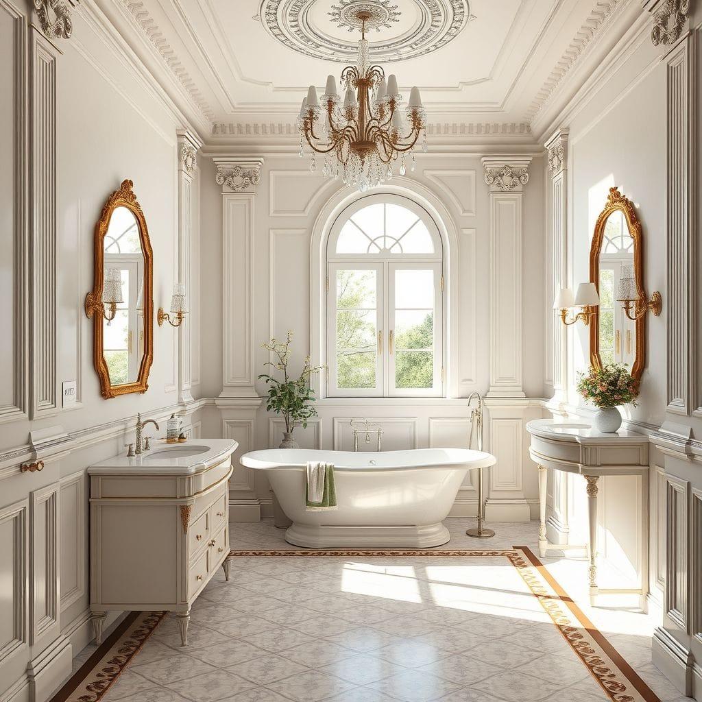 Neoclassic bathroom - AI Generated