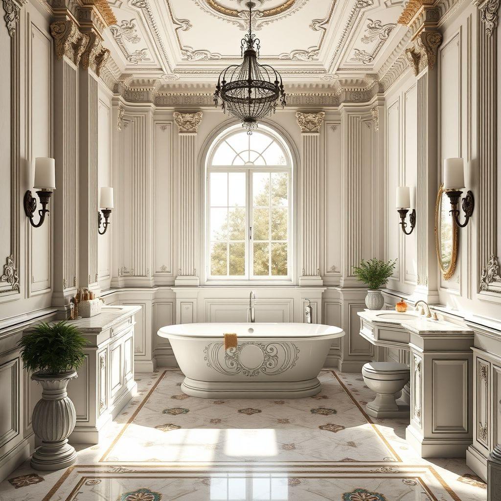 Neoclassic bathroom - AI Generated
