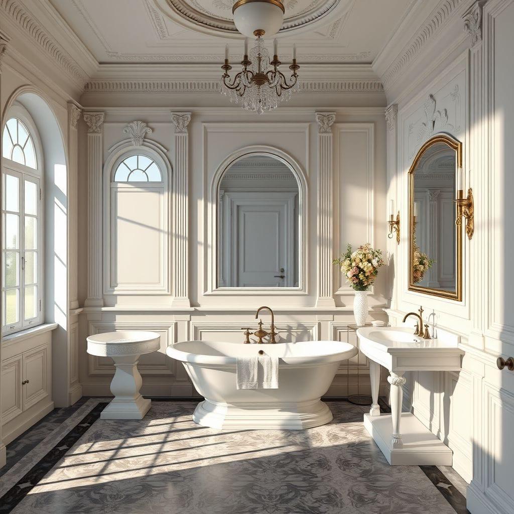 Neoclassic bathroom - AI Generated