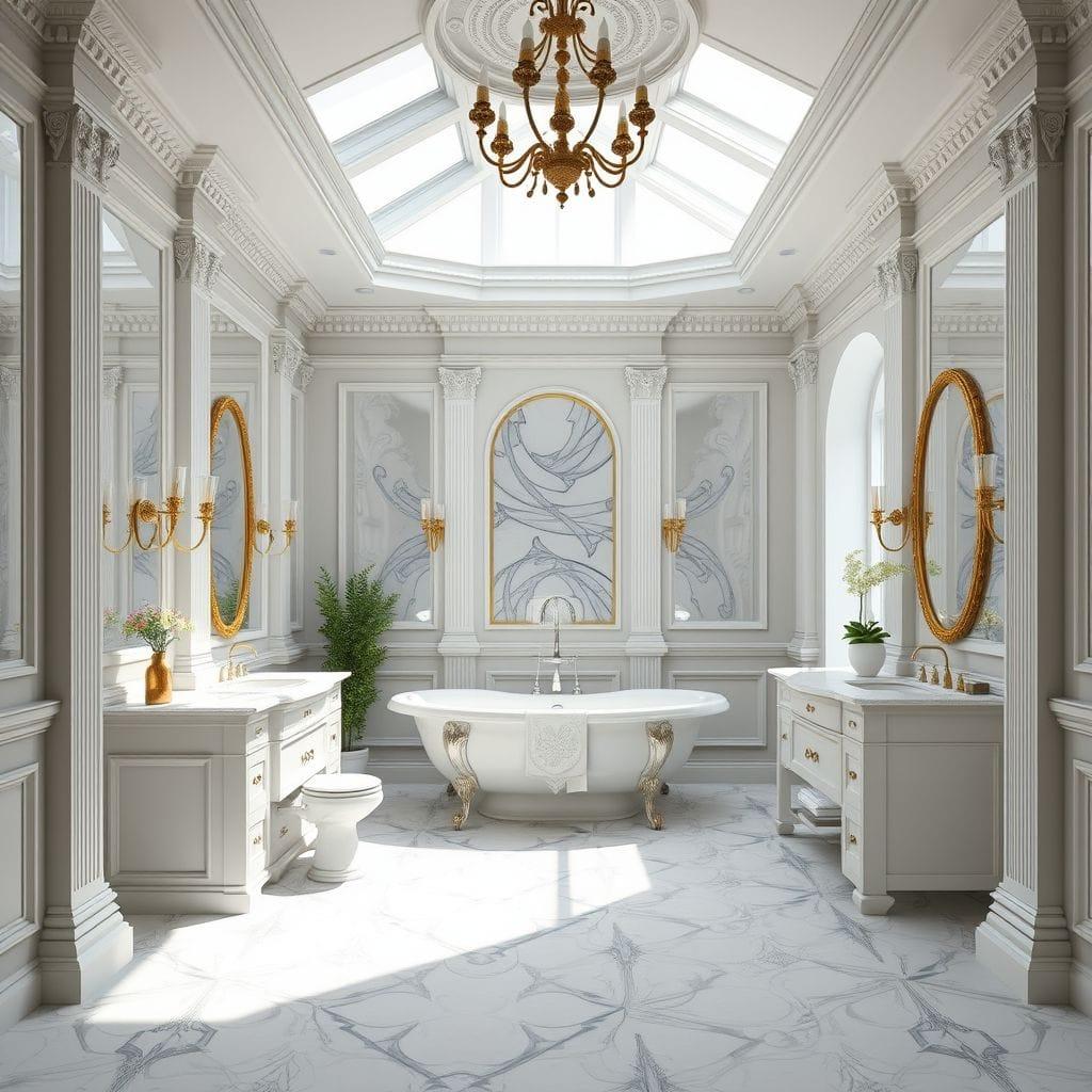 Neoclassic bathroom - AI Generated