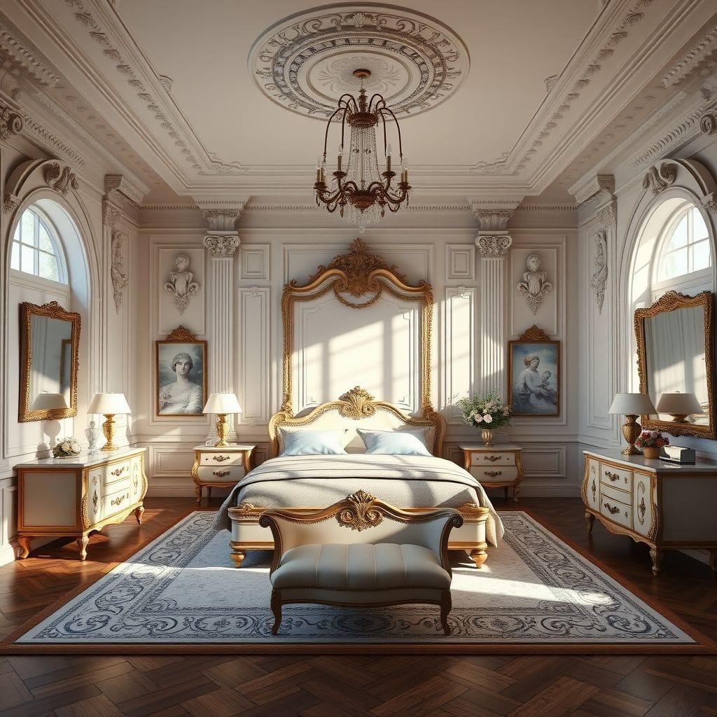 Neoclassic bedroom - AI Generated
