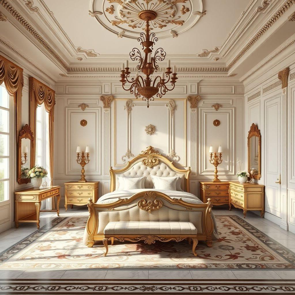 Neoclassic bedroom - AI Generated