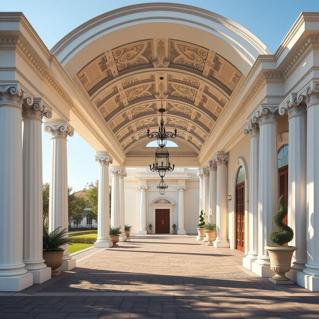 Neoclassic carport - AI Generated