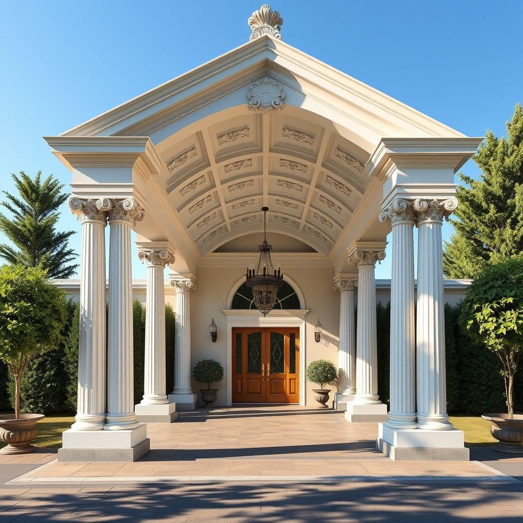 Neoclassic carport - AI Generated