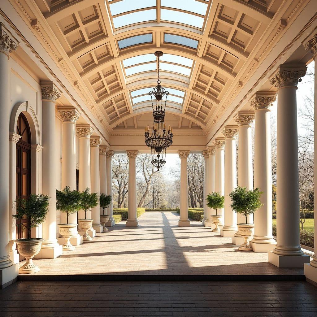Neoclassic carport - AI Generated
