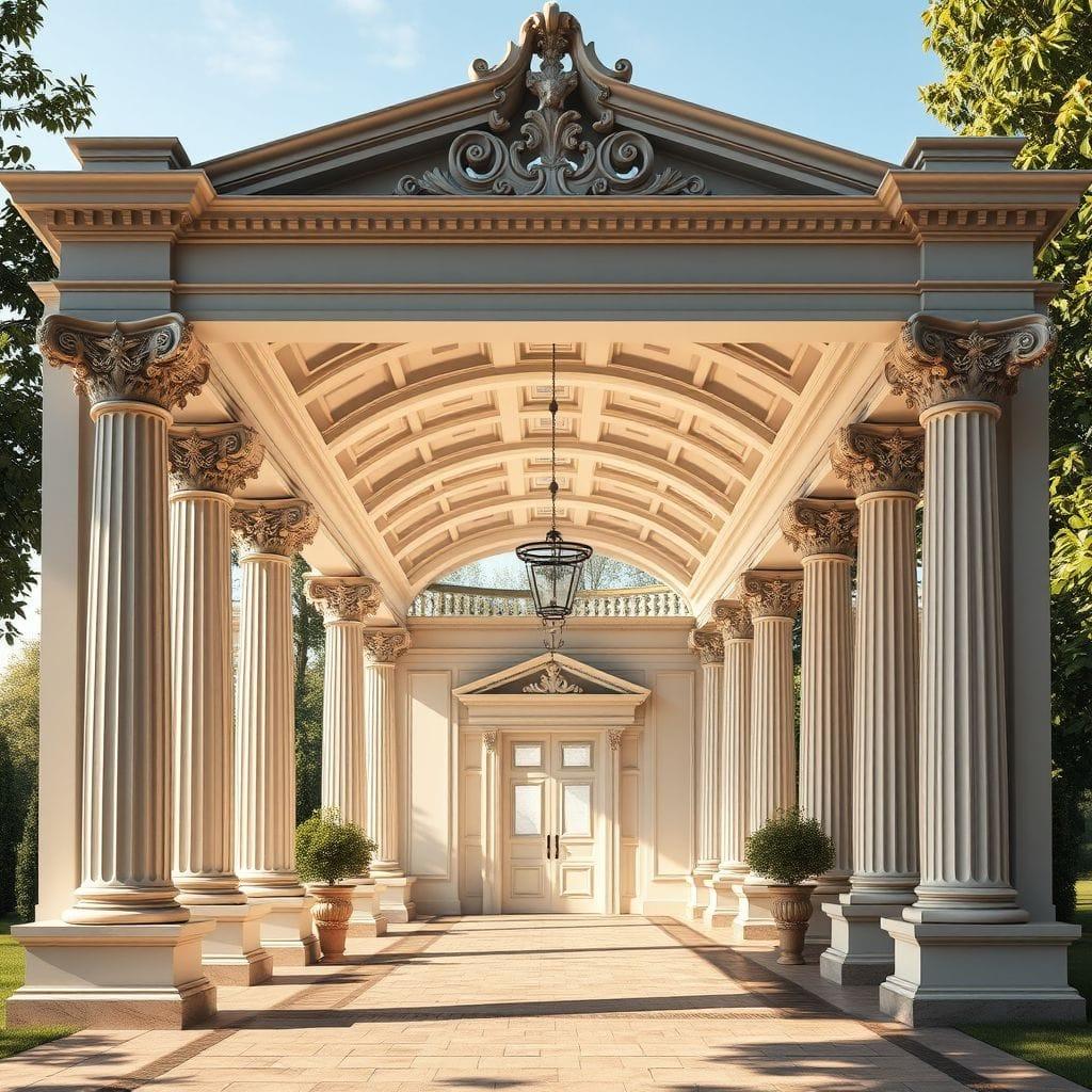 Neoclassic carport - AI Generated