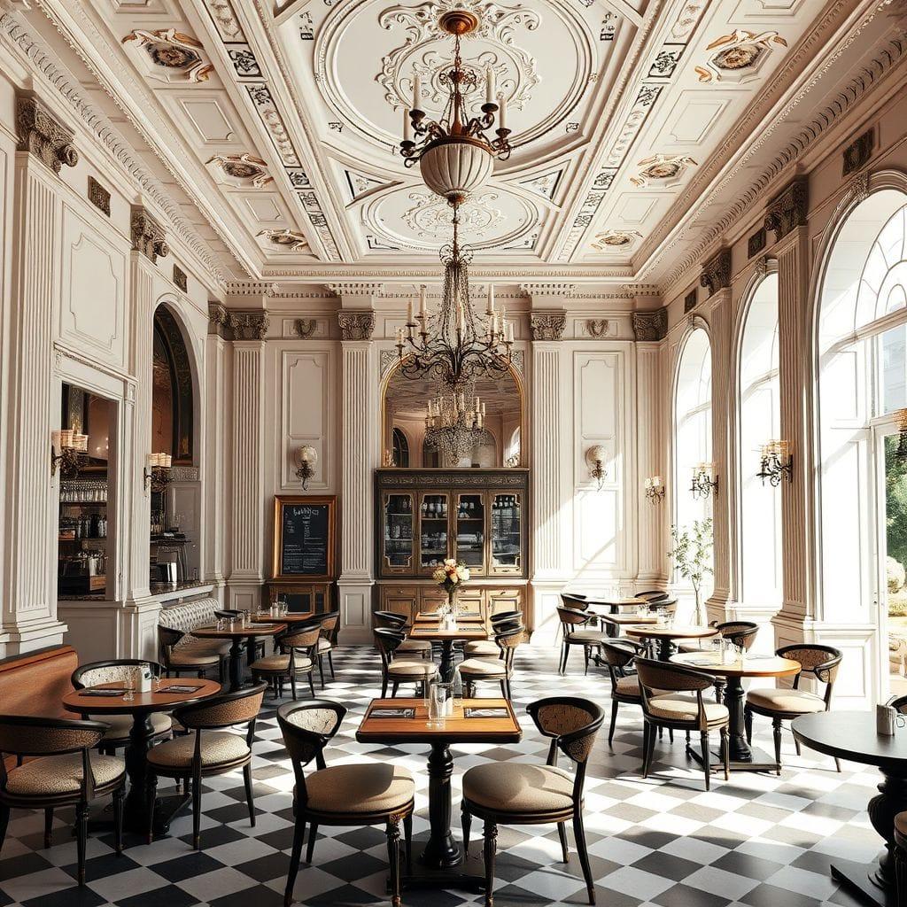 Neoclassic coffee shop - AI Generated